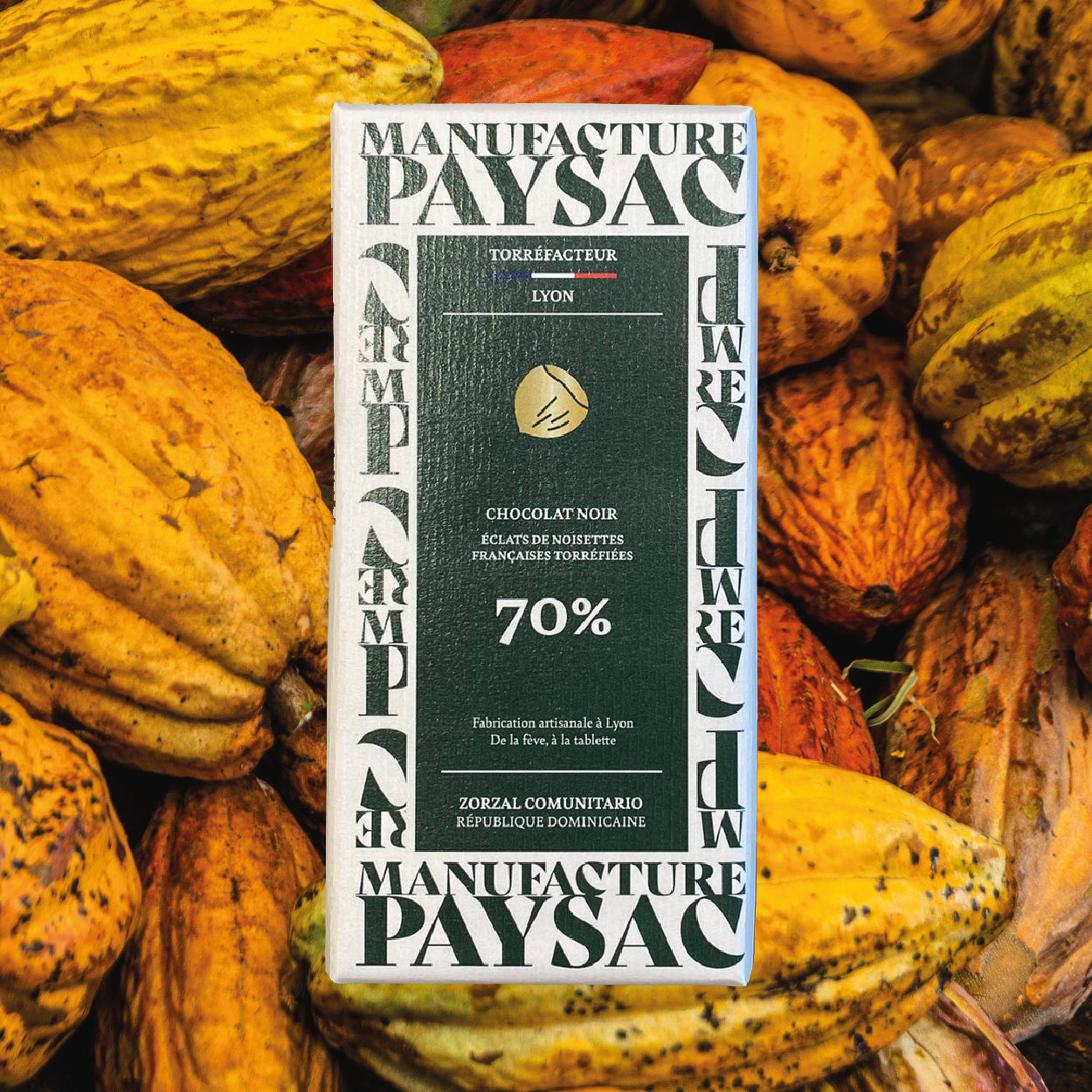 Tablette - Noir 70% - Zorzal - éclats de noisettes françaises