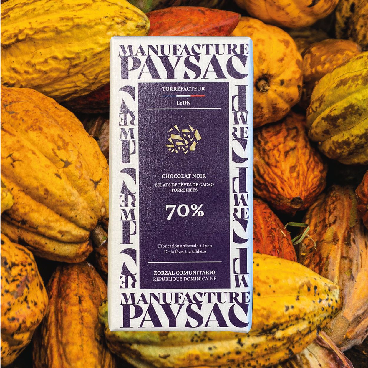 Tablette - Noir 70% - Zorzal - éclats de fèves de cacao