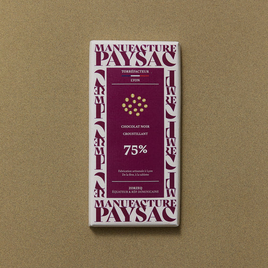 Tablette - Noir 75% - Zorzeq - Croustillant